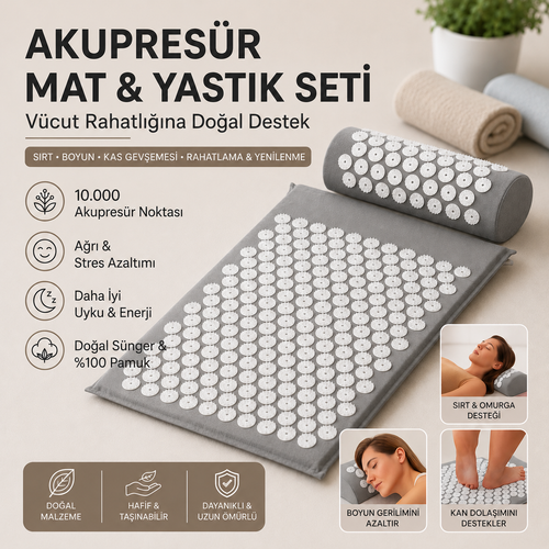 Doğal Akupresür Mat & Yastık Set